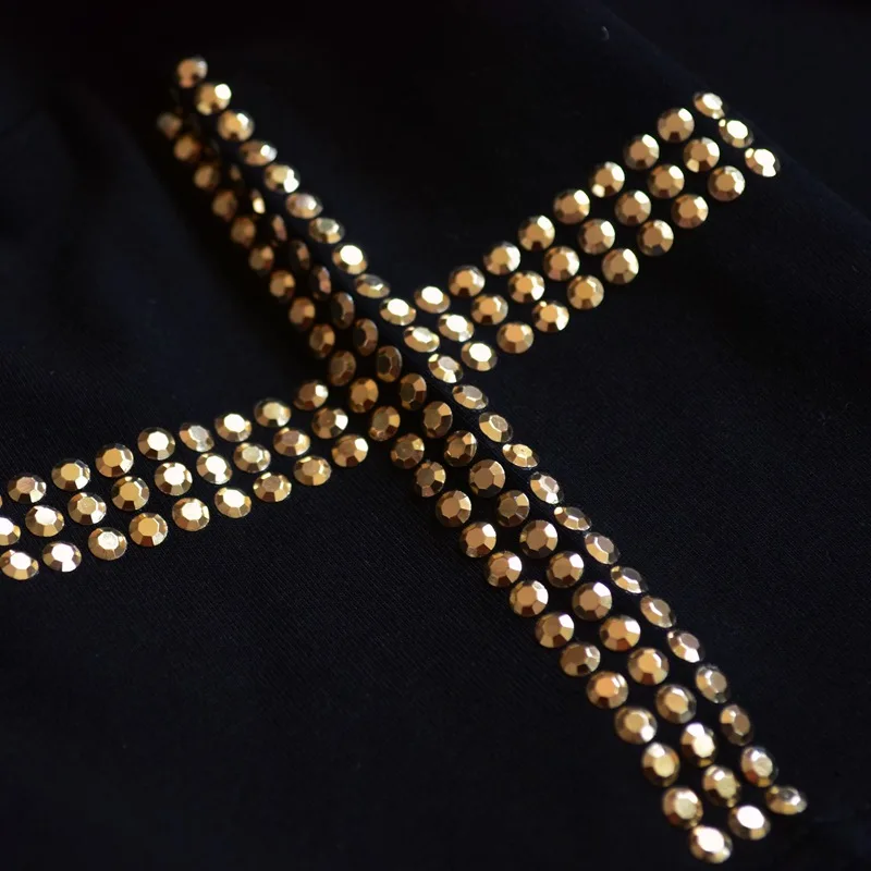 Футболка с металлическим крестом мужские футболки мода 2017 летняя футболка