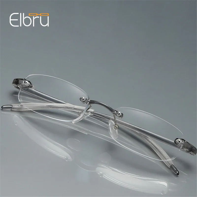 Elbru 1 шт. черные/Серебристые ультралегкие прямоугольные очки для чтения без
