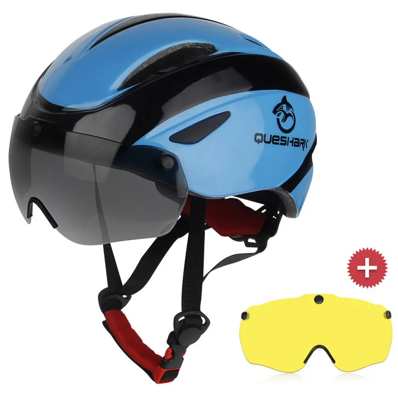 LL QUESHARK велосипедный шлем с Aero Goggles EPS велосипедные шлемы горная дорога велосипедные шлемы с ветрозащитными большими солнцезащитными очками - Цвет: LL