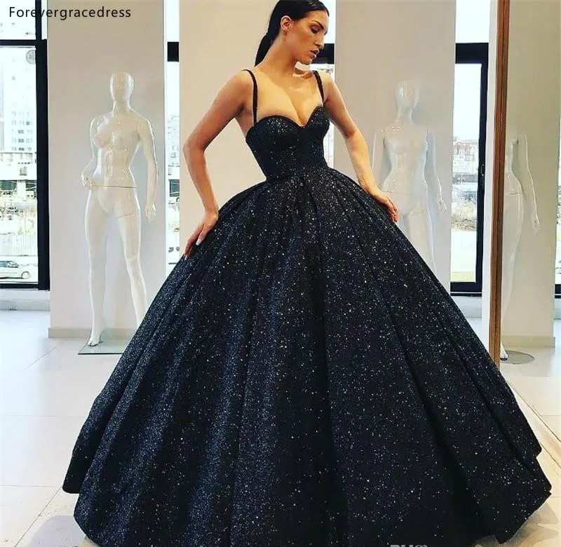 

Cheap Spaghetti Straps Quinceanera Dress Dark Navy Blue Formal Princess Sweet 16 Ages Girls Prom Party Pageant Gown Plus Size