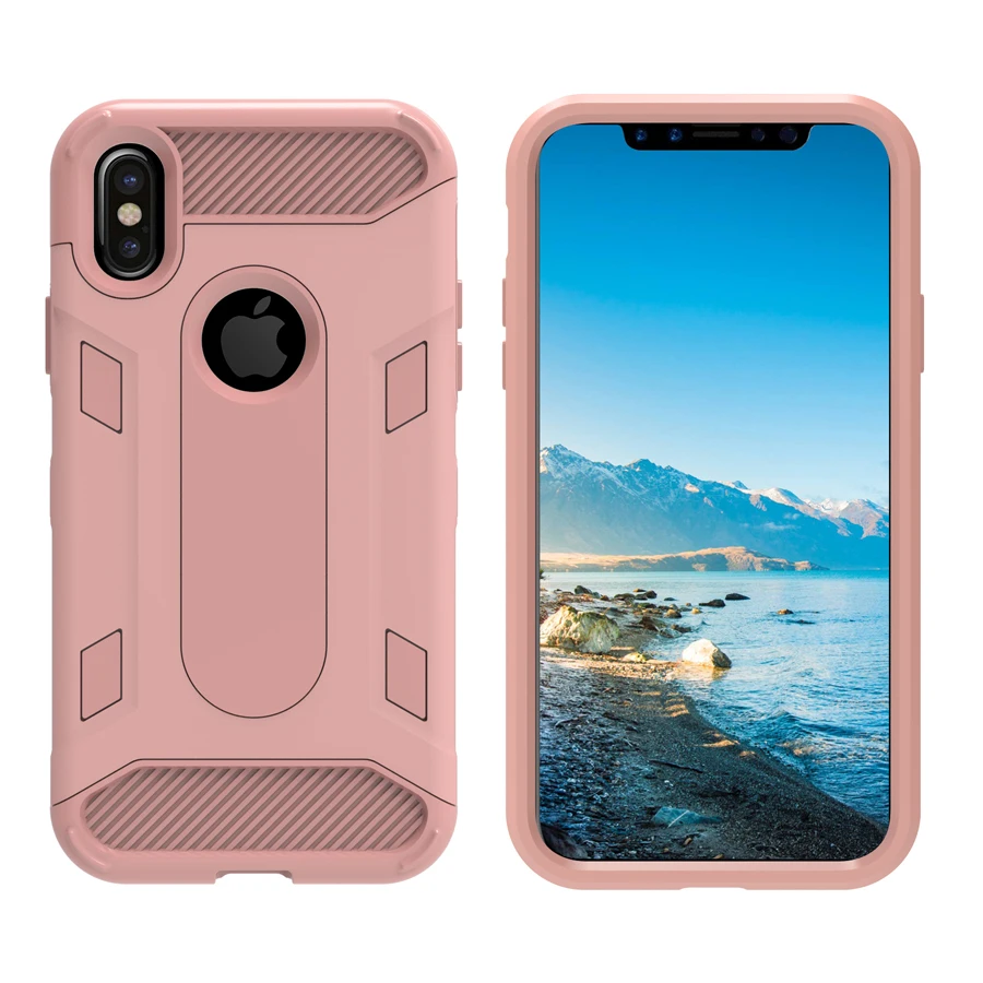 For iphone X case Three Layers Hybrid Rugged Shockproof Armor High Impact Defender Full-Body Protective Case Cover iPhone |