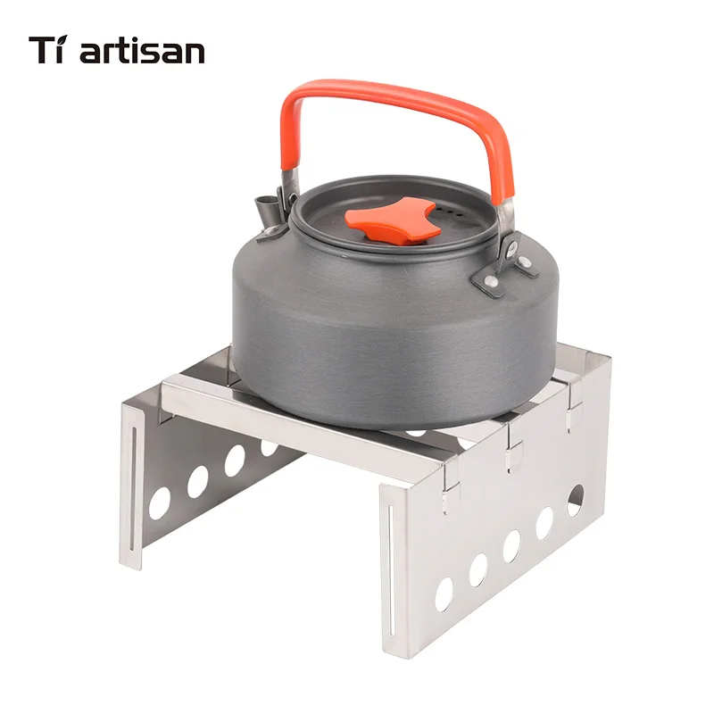 

Tiartisan Portable Outdoor Backpacking Camping Square Stove Cooking Stove Triangular Stainless steel Stove