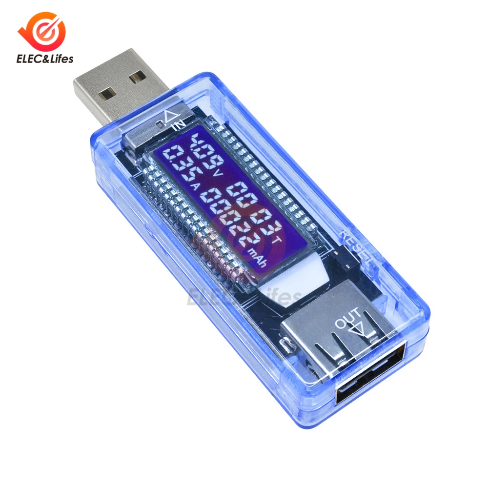 Цифровой вольтметр Амперметр постоянного тока 4 30 в 0 3 А с ЖК дисплеем USB