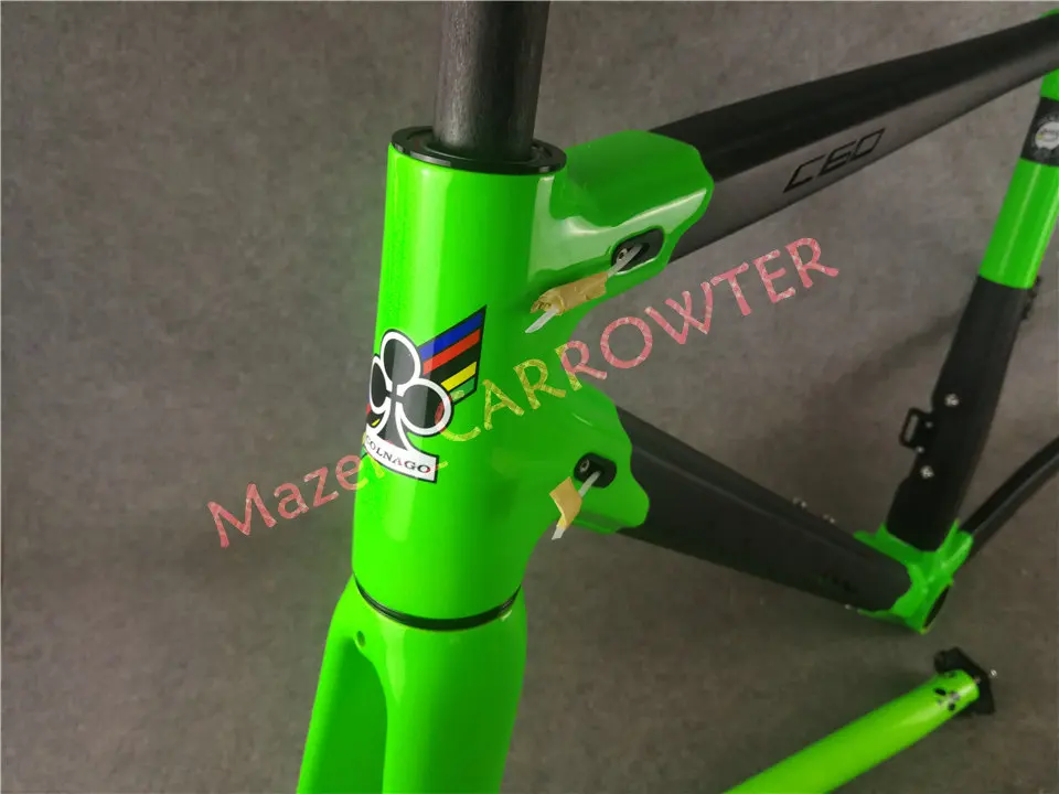 T1000 3K матовый-глянцевый черно-зеленый Colnago C60 карбоновая рама для дорожного велосипеда C60 с XS/S/M/L/XL на ваш выбор