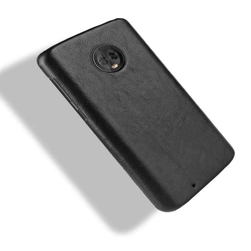Для MOTO G6 G6Plus Кожаный чехол Роскошный Личи шаблон PU + Жесткая задняя крышка из ПК