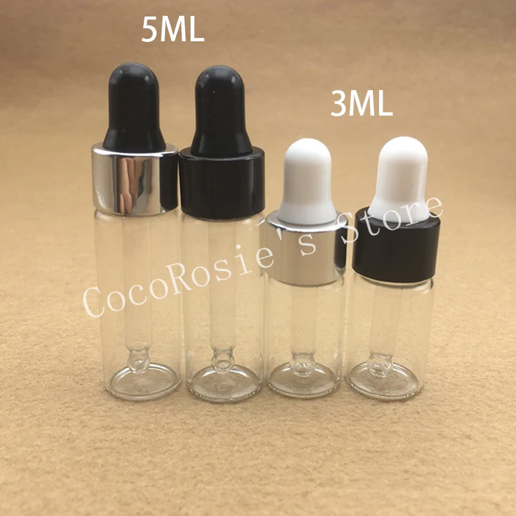 100 шт./лот 3 мл 5 прозрачная бутылка капельница 5cc стеклянная пипетка|bottle 5ml|bottle