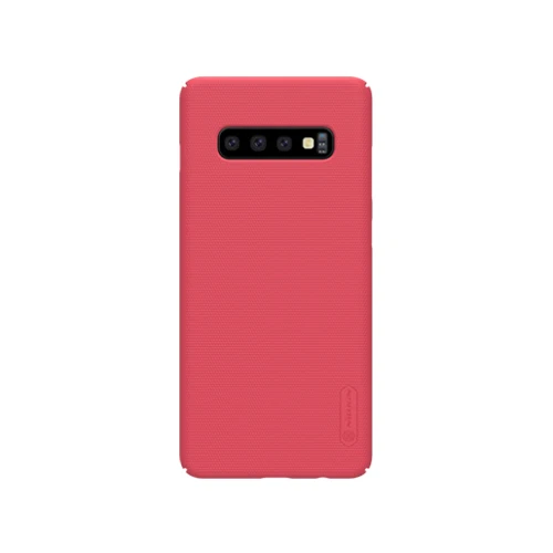 Красный Чехол для samsung Galaxy S10, матовый чехол NILLKIN, жесткий матовый чехол для телефона s, для samsung S10 Plus/S10 Lite, с держателем для телефона - Цвет: Красный