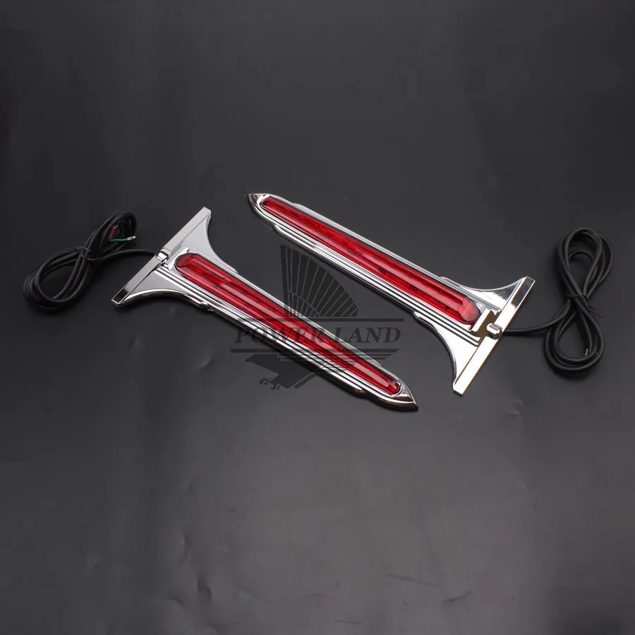 1 комплект мотоциклетный хромированный клиновидный светодиодный светильник с