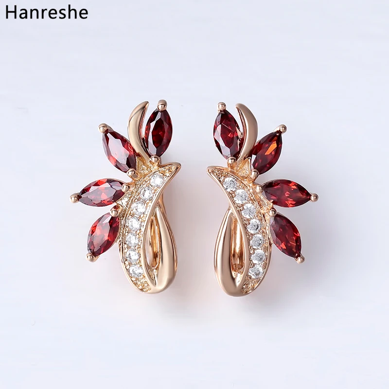 Fashion Inlay Red Horse Eye Natural Zircon Small Stud Earrings Women Rose Gold Christmas Gift Crystal Earings Jewelry | Украшения и