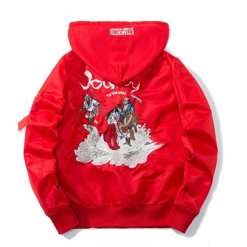 Мужская куртка-бомбер с вышивкой в китайском стиле Новинка осени 2018 | одежда