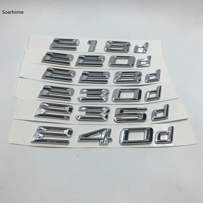 

Soarhorse For BMW 218d 220d 228d 230d 235d 240d Emblems Decal Rear Letters Logo Sticker F22 F45 F23