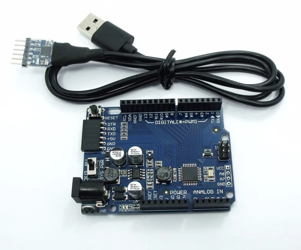 Белый кабель UNO LITE R3 для arduino USB 2 0 с последовательным светом UART|lite| |