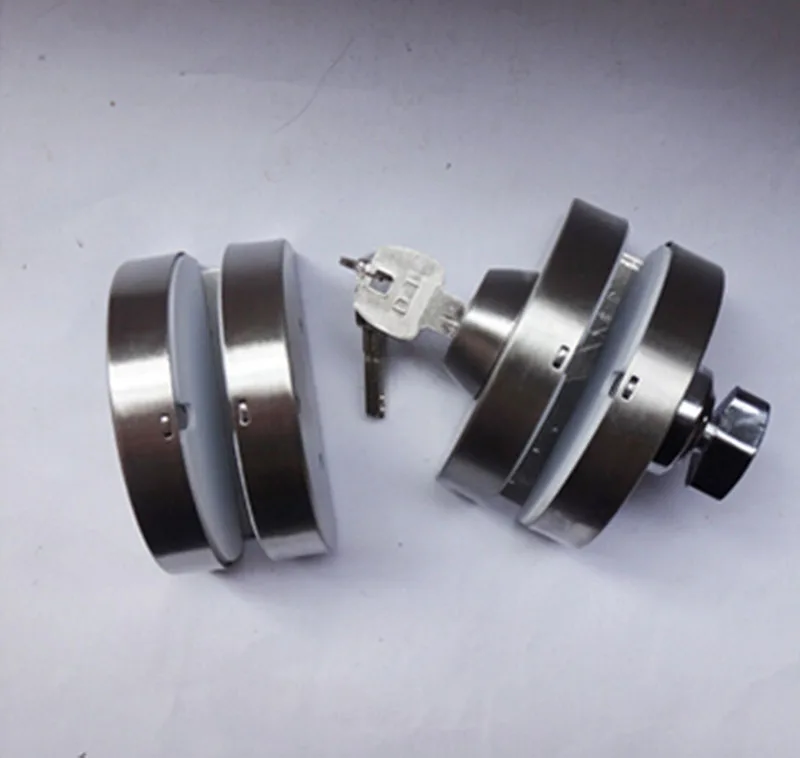 Раздвижной центральный стеклянный дверной замок 304 нержавеющая сталь без