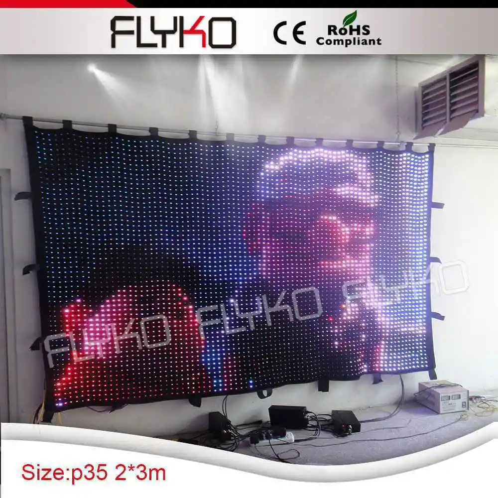 P3.5 cm 2m * 3m clear hot show led видео занавес музыка сценический фон | Лампы и освещение