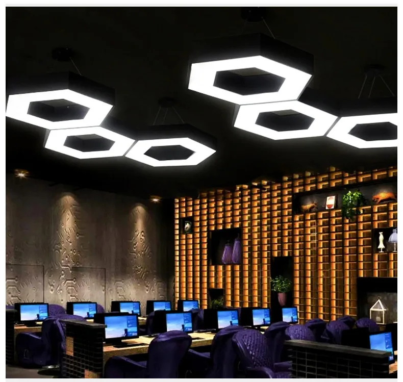 Led простая креативная офисная люстра офисный подвесной светильник инженерный