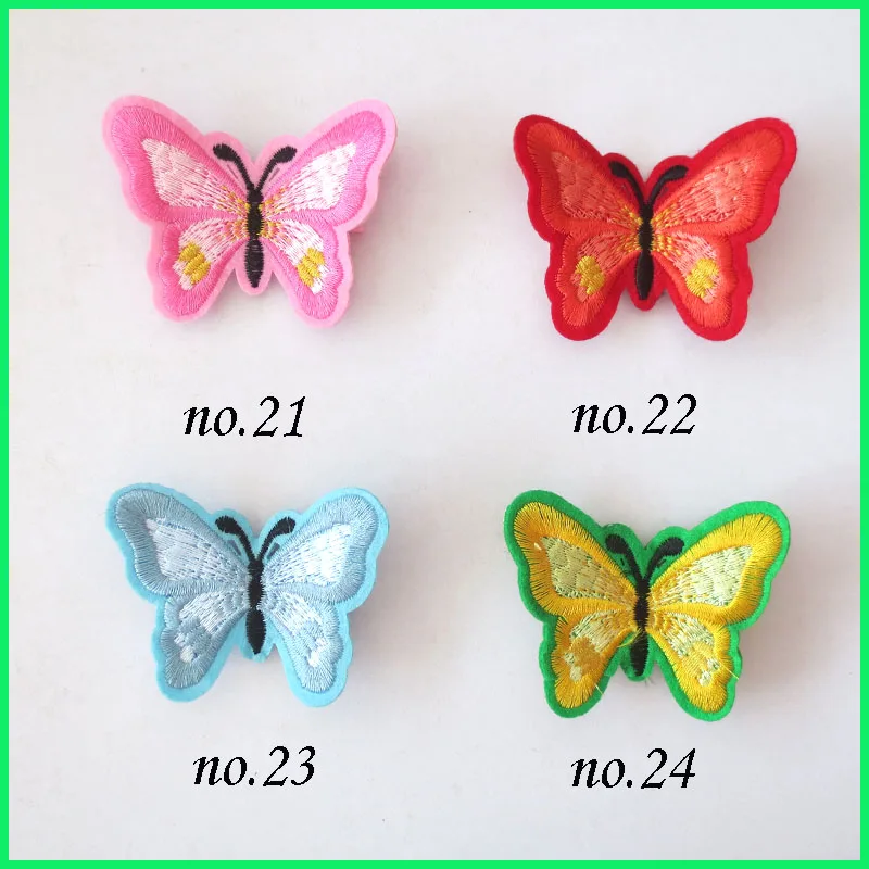 

20 BLESSING Women Girl Fashion 2.5" Embroidery Butterfly Clip Accessories Baby