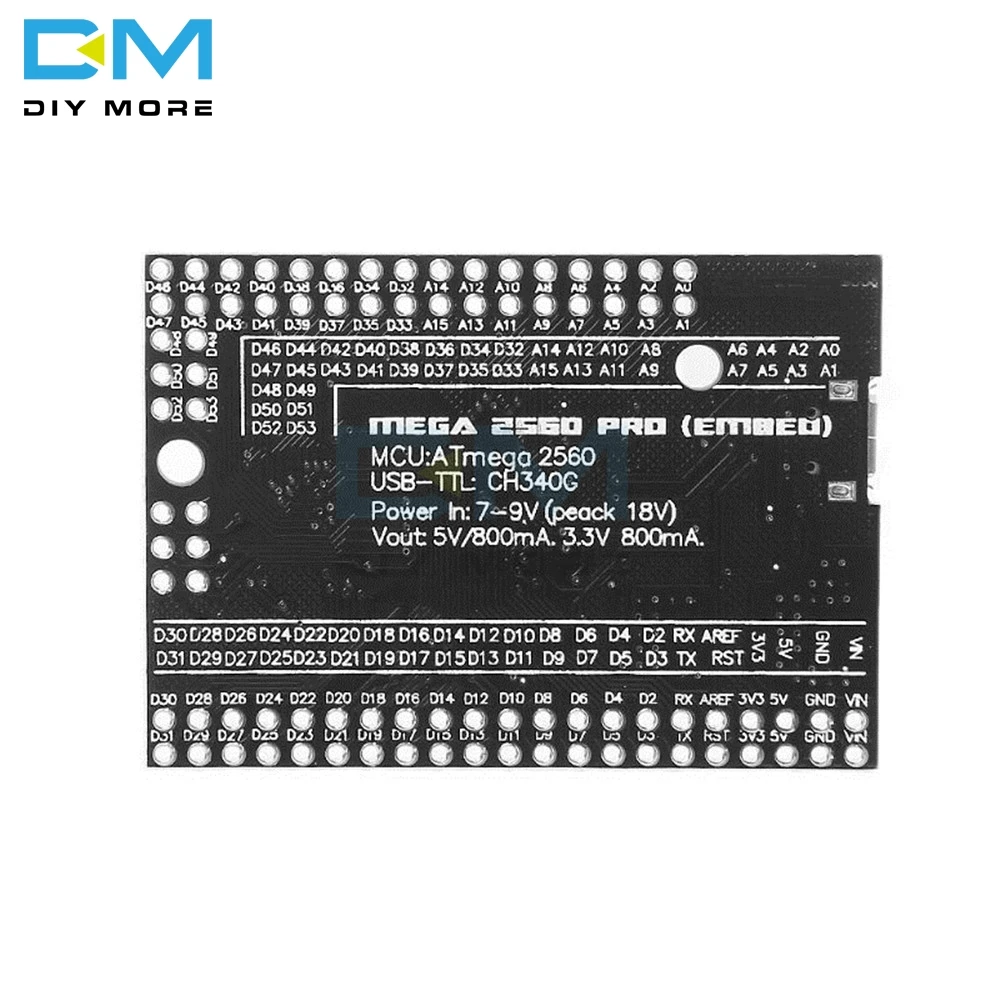 MEGA 2560 PRO встроенный CH340G/ATMEGA2560-16AU чип с наконечниками, совместимый с модулем Arduino Mega2560