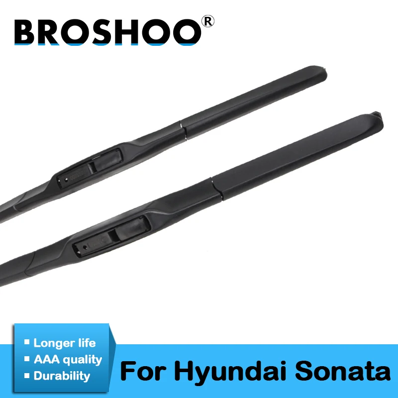 BROSHOO автомобильный Стайлинг стеклоочистителей натуральный каучук для Hyundai Sonata