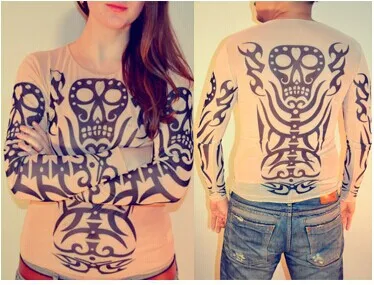 2018 Бесплатная доставка панк поддельные татуировки рубашки в подарок лучшие