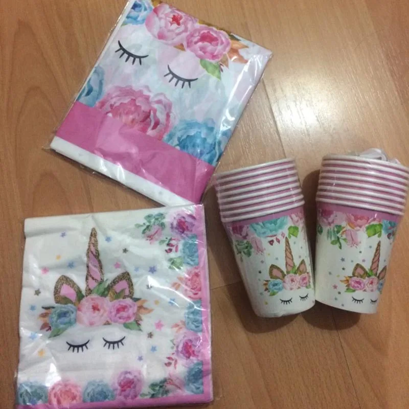 Вечерние салфетки с единорогом для маленьких девочек салфетка чашкой Unicornio