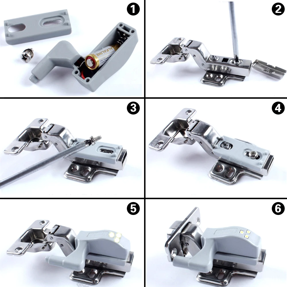 Светодиодный светильник AIMENGTE на петли шкафа для кухни спальни гостиной