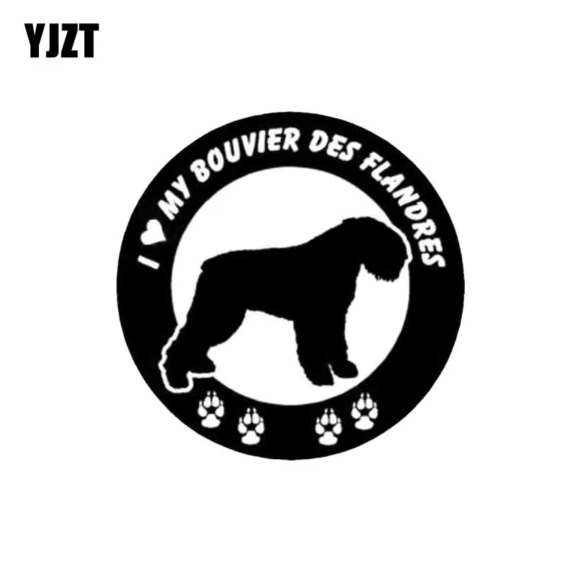 YJZT 15 см * виниловая модная Автомобильная наклейка с надписью I Love My bouвье Des flanders Dog