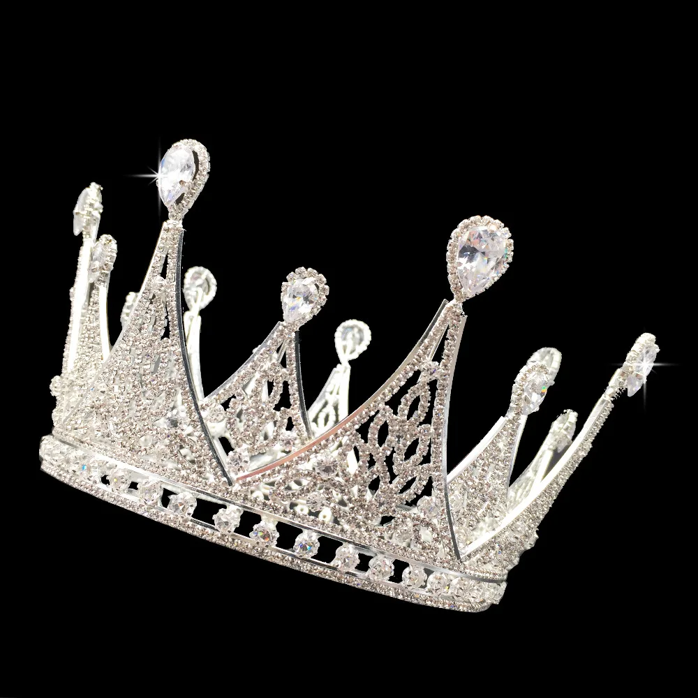 Большой потрясающий кристалл свадебная корона разразы стандартные королевские