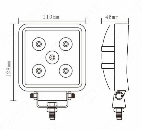 Светодиодная Водонепроницаемая противотуманная фара 4 3 дюйма 15 Вт 12-30 В
