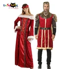 Мужской костюм рыцаря для косплея, короля, королевы, костюм на Хэллоуин, семейное платье, карнавальный костюм для вечерние