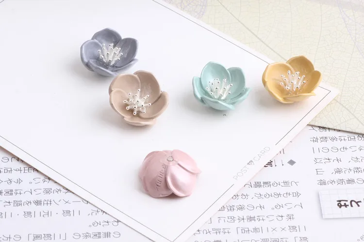 Diy jewelry finding 30pcs/lot colorful alloy drop oil flowers shape cartoon Stamens daisy metal fashion charms | Украшения и