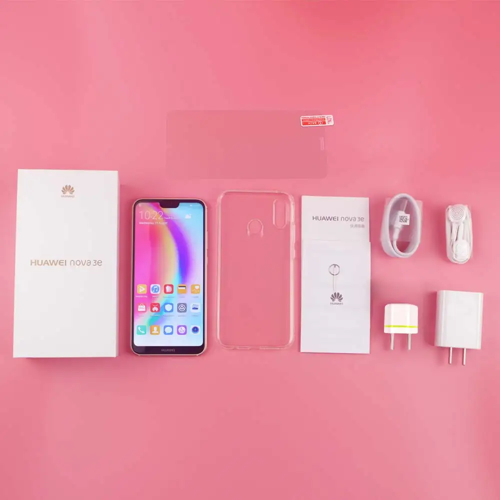 Global ROM huawei P20 Lite Nova 3e 4/128 ГБ Face ID отпечатков пальцев полный вид Экран 24MP фронтальная