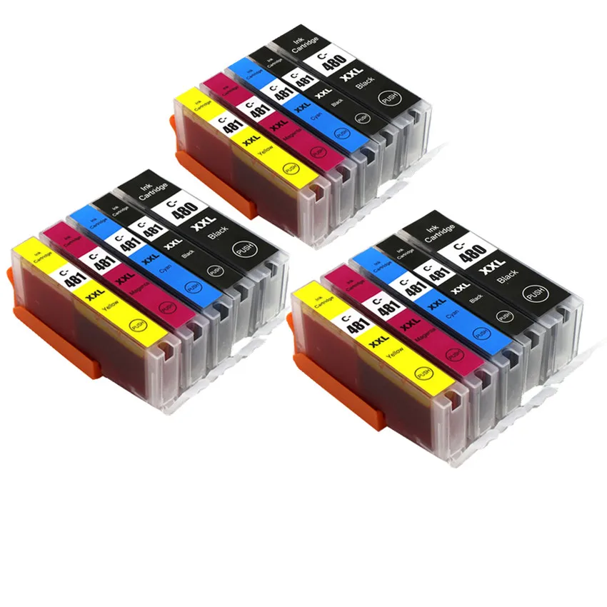 

Картридж для принтера CANON PIXMA TR7540 TR8540 TS6140 TS PGI-480 TR 480, совместимый с 481 PGI480 CLI481 6140 8540 XL