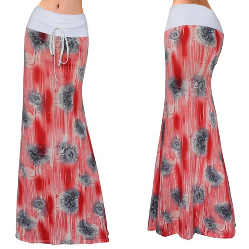 Women Clothing Summer Fashion Sexy Slim Skirt High Waist Elastic Floral Printed | Женская одежда