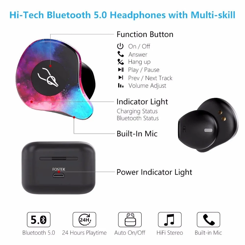 RGLM Оригинал Sabbat X12pro 3D стерео звук V5.0 Bluetooth наушники невидимые настоящие