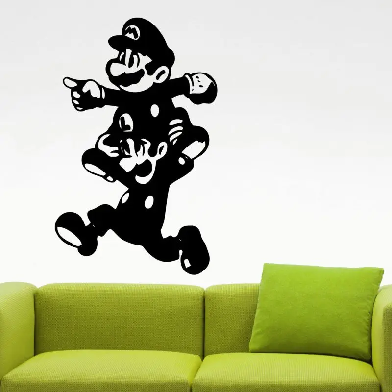 Super Mario videojuego etiqueta juego наклейка плакаты игровой тематики геймер винило настенные