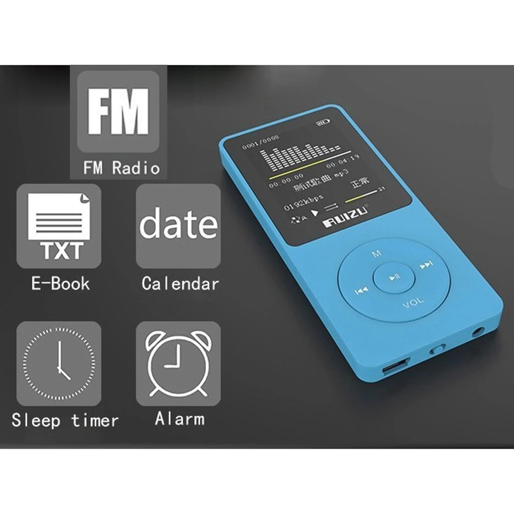 Ruizu X02 портативный без потерь цифровой Спорт экран Hifi аудио Mp 3 мини музыка Mp3