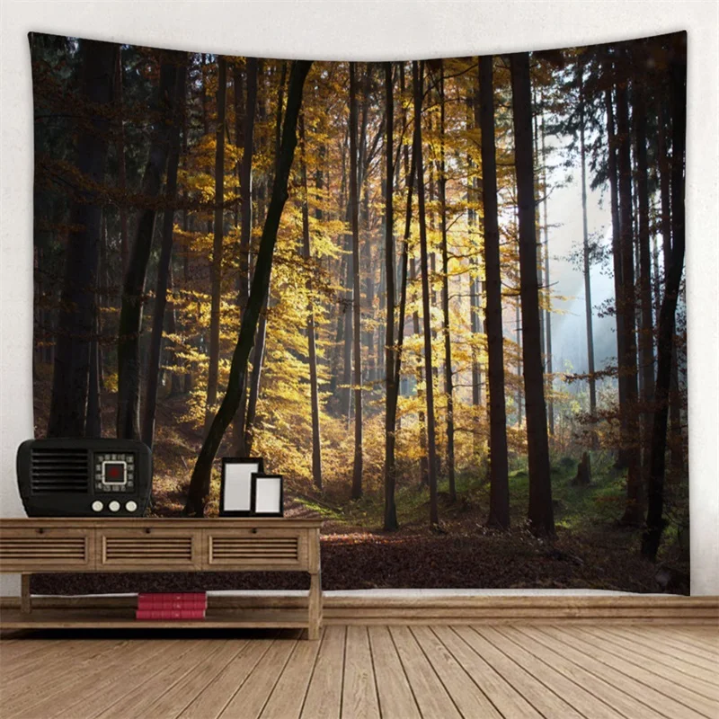 

Tapestry gpsychedelic Wall Hanging Green Tree Tapestry Landscape Tapzi For Home Deco Wall Decor Large Size Cheap Hippie