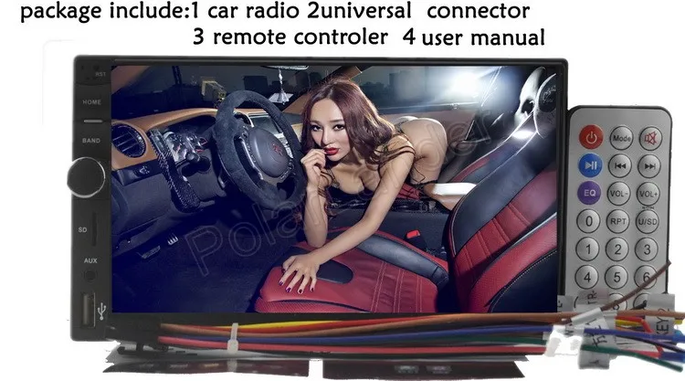 7 &quot7-дюймовый 2 Din HD Автомобильный Радио MP5 MP4 Плеер Bluetooth USB/TF В Тире FM Вход Aux USB TF