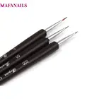 Комплект из 3 предметов, черная ручка для нанесения точек, рисования Ультрафиолетовый гель, подводка лака для ногтей инструмент ручка для нейл-арта набор акриловая кисть для ногтей