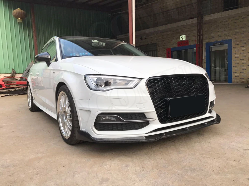 Карбоновые Передние Губы фартуки бампер подбородок для Audi A3 S3 хэтчбек-(не A3 Стандартный не седан) FRP бампер крышка