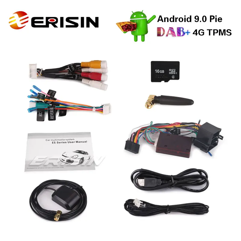 Erisin ES4813M 7 &quotAndroid 9 0 Авторадио GPS DAB + 4G Wifi DTV RDS Bluetooth навигация TPMS для Renault Megane |