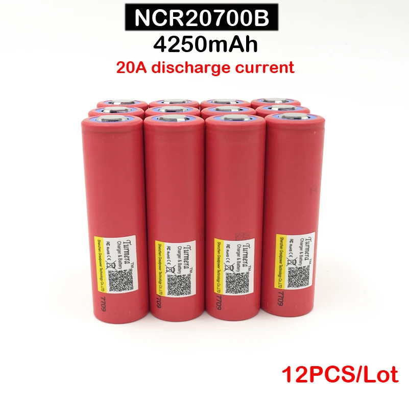 Аккумулятор Turmera ncr20700 100% оригинальный 20700 20A 4250 мА · ч 12 шт. 10 октября | Электроника