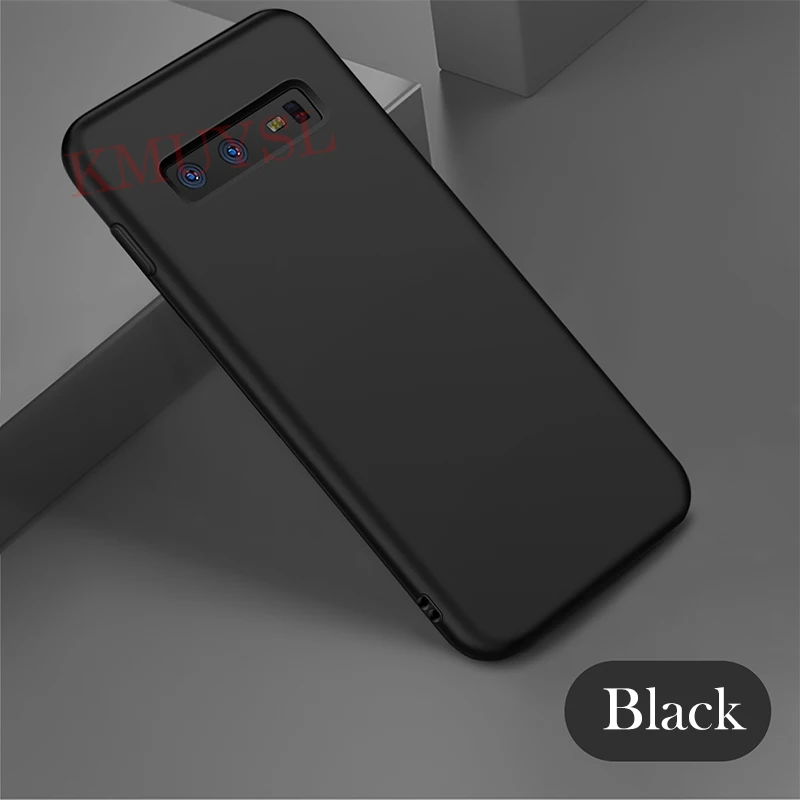 Black Для samsung Galaxy S10 чехол противоударный жидкий силиконовый мягкий гладкий Чехол для samsung Galaxy S10E S10 Plus чехол для телефона Funda - Цвет: Black