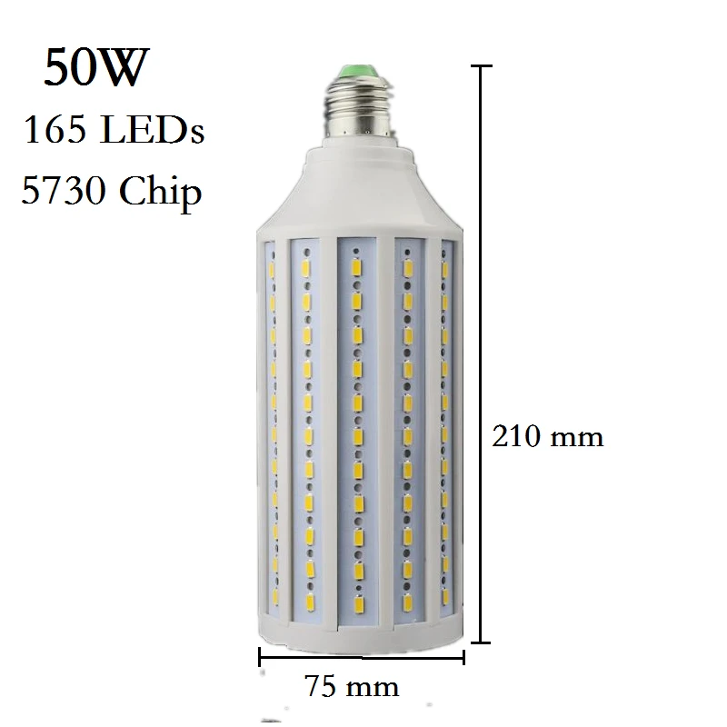 Лампада 40 Вт 50 60 80 100 светодиодная лампа 5730SMD E27 E40 E26 B22 кукурузная 110 В 220 подвесная