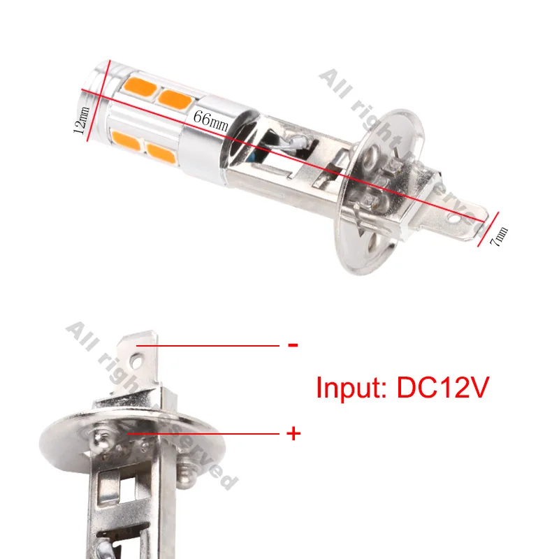 2 шт. Автомобильные светодиодные лампы H1 высокой мощности 10 светодиодов 5630 SMD|light