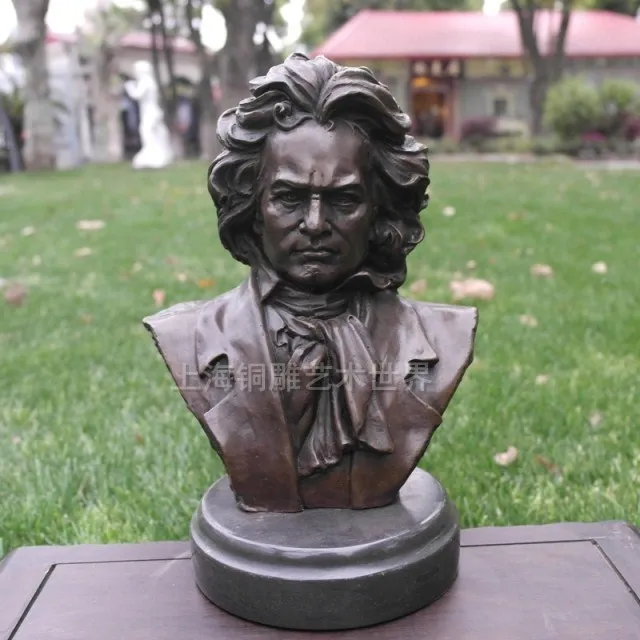 

Медная скульптура Beethoven, ремесла, латунная статуя, художественный декор, украшение для музыкантов, подарок для дома