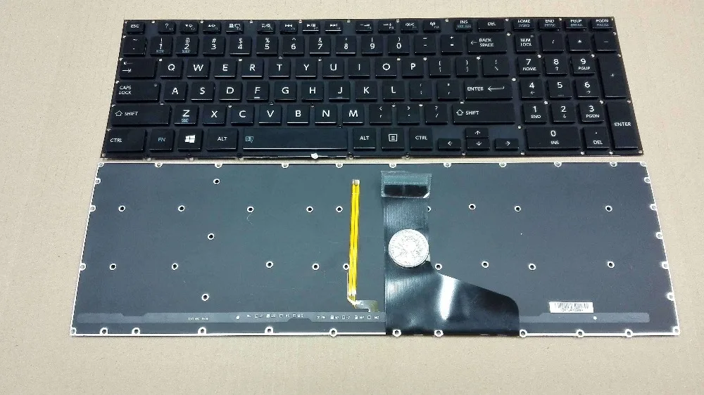 Новый ноутбук клавиатура для toshiba satellite p50t p50-a p50t-a p55t-a5105sl сша с подсветкой черный