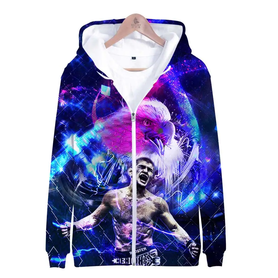 Мужские толстовки на молнии Supernova kabib Nurmagomedov флисовая куртка с капюшоном 4XL