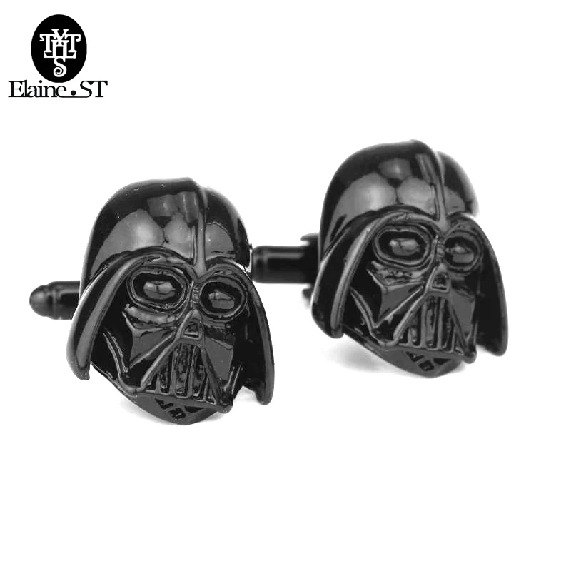Звездные войны запонки Дарт Вейдер черный рыцарь черная маска Gemelos для мужчин