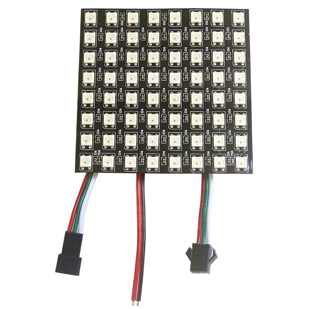 Светодиодная лента Ws2812b RGB 5 В экран панели 8*8 16*16 8*32 пикселей WS2812 WS2812B адресуемый 5050